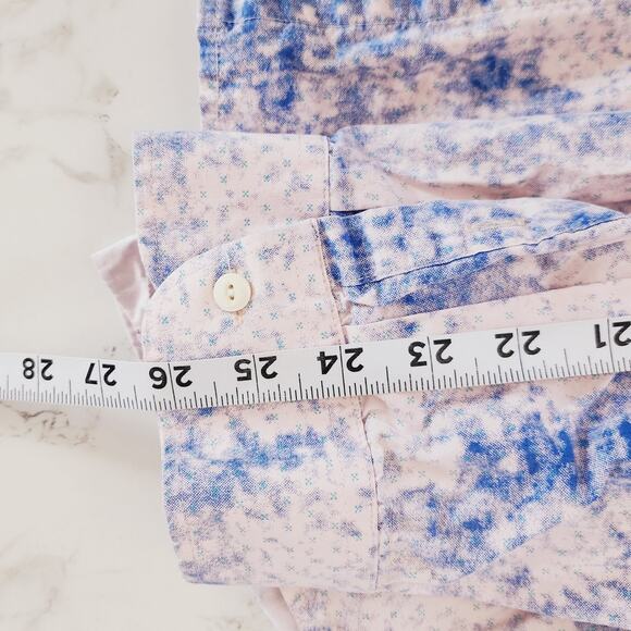 Coofandy Pink Blue Tie Dye Long Sleeve Button Up Shirt Size XXL - Picture 7 of 9